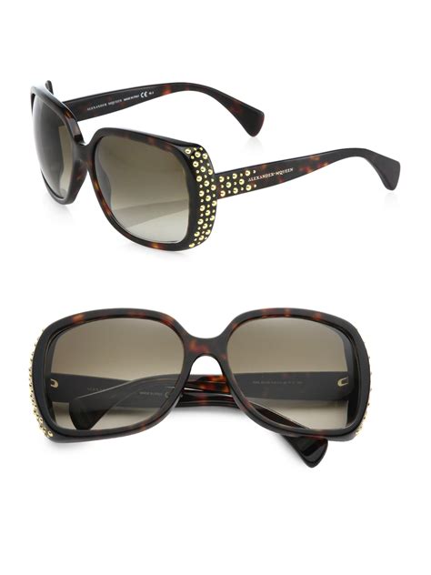 alexander mcqueen glasses frames|alexander mcqueen studded sunglasses.